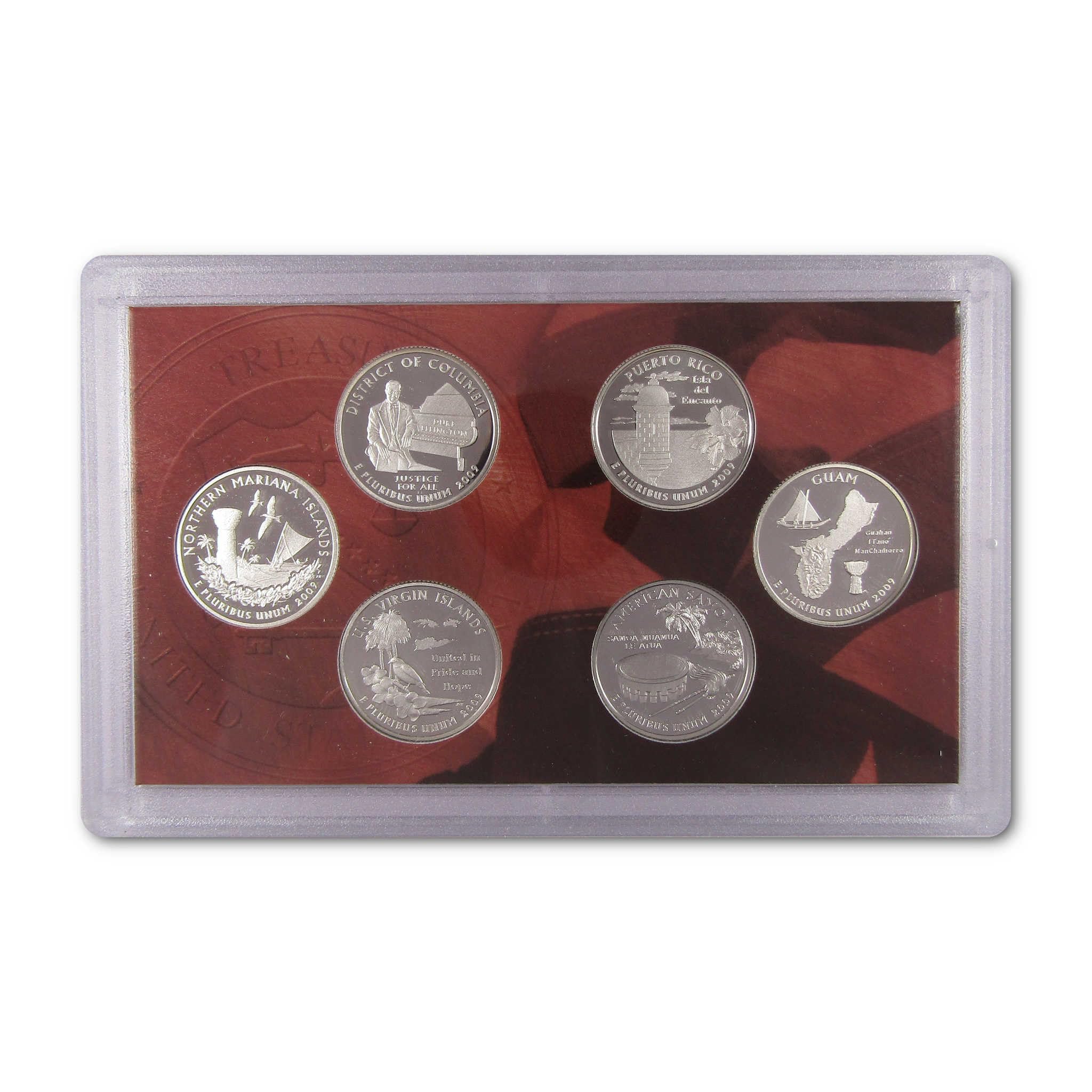 2009 D.C. & U.S Territories Quarter Silver Proof Set U.S. Mint OGP