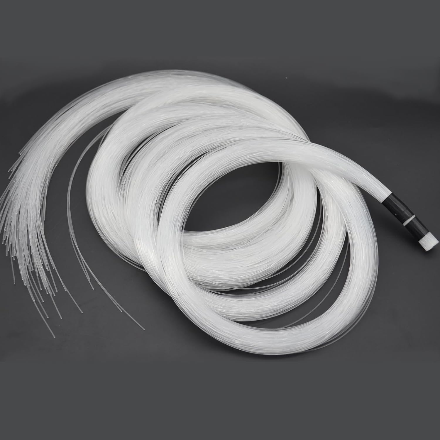 500pcs 0.03in(0.75mm) 13.1ft(4M) Long PMMA Plastic End Glow Fiber Optic Cable for Star Sky Ceiling Decoration of Car and Home Theater (Without Light Source)