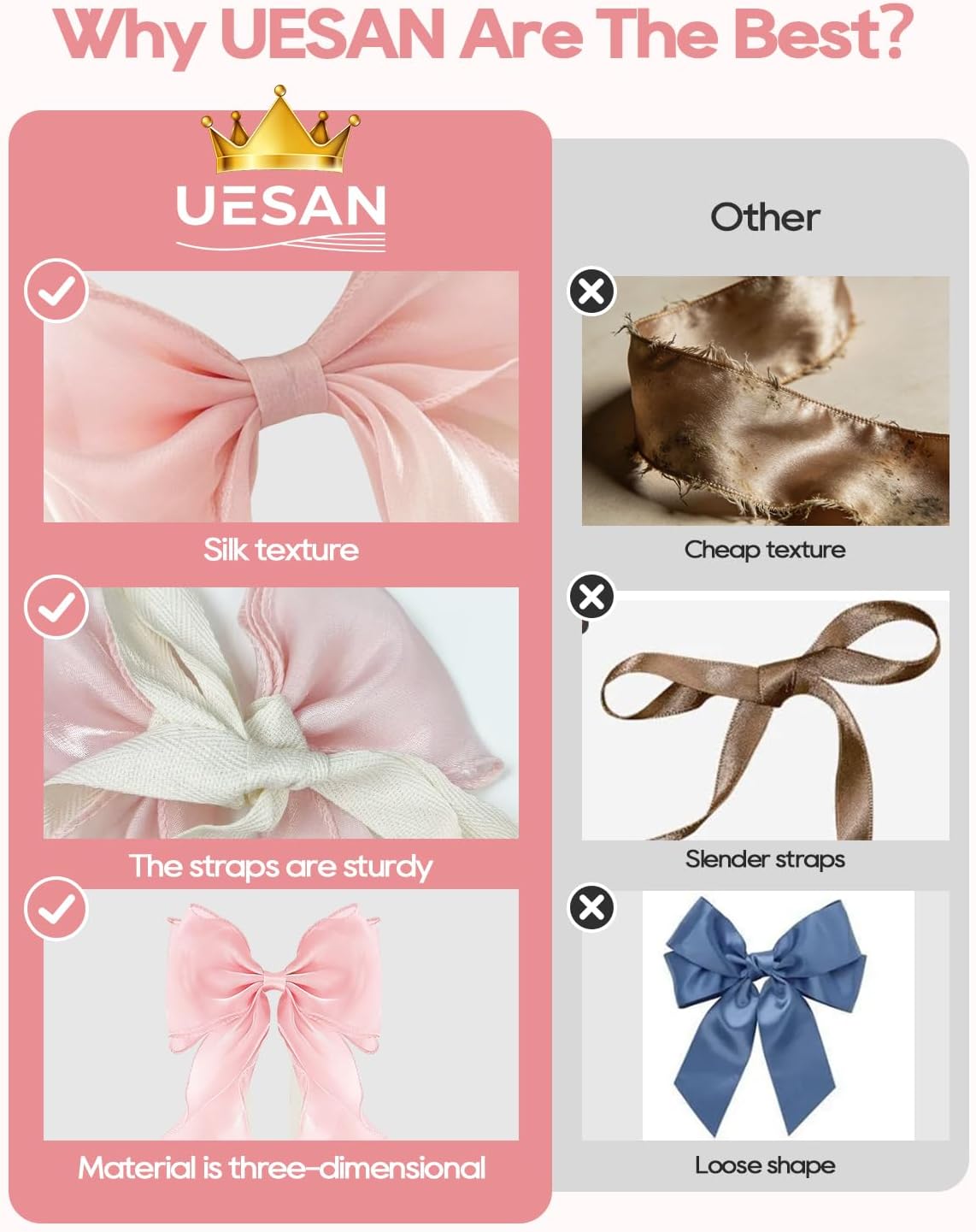 4 Pack French Silky Bow Curtain Tiebacks, Pink Bow Curtain Tiebacks, Drapery Tiebacks for Windows, Girls Room Bedroom Decor, Wedding & Party Home Accessories