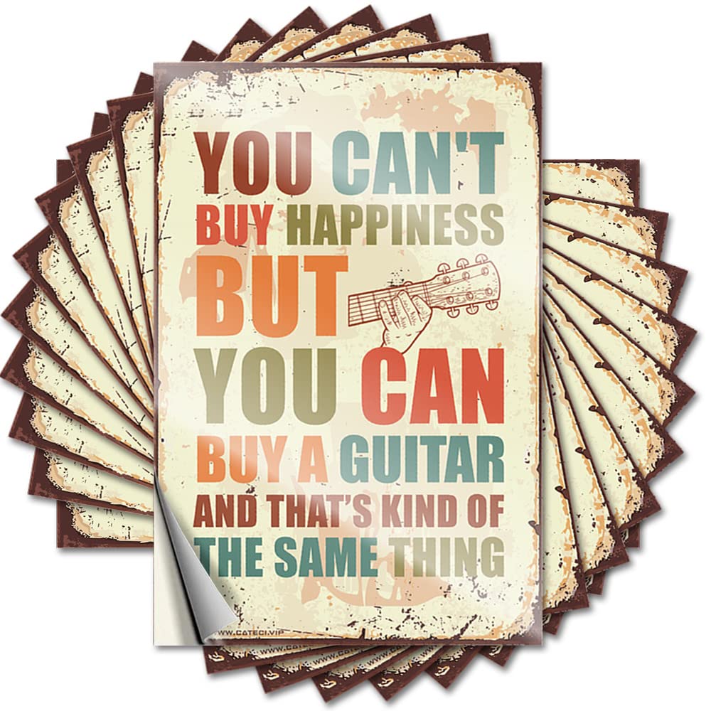 You Can't Buy Happiness But You Can Buy A Guitar Cover Southern - Custom Lettering Sticker Self Adhesive Sticker(12X18CM)