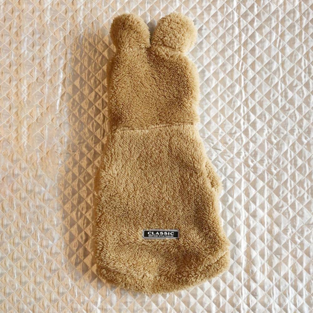 Chien vêtements d'hiver en molleton jaune XL pour protéger du froid