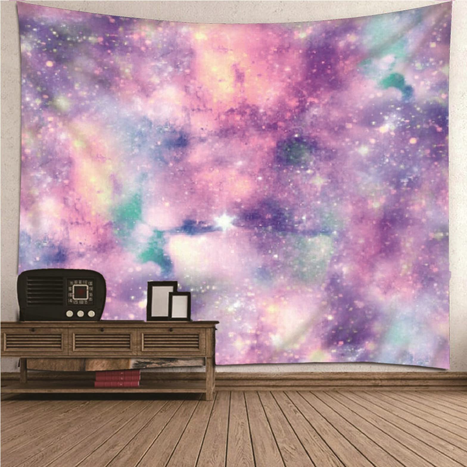 Ethereval Tapestry Trippy Huge Mini Aesthetic Fantasy Starry Sky Theme Wall Covering Hanging For Bedroom Multicolor Wall Hangings Fabric Decorations 150x130cm