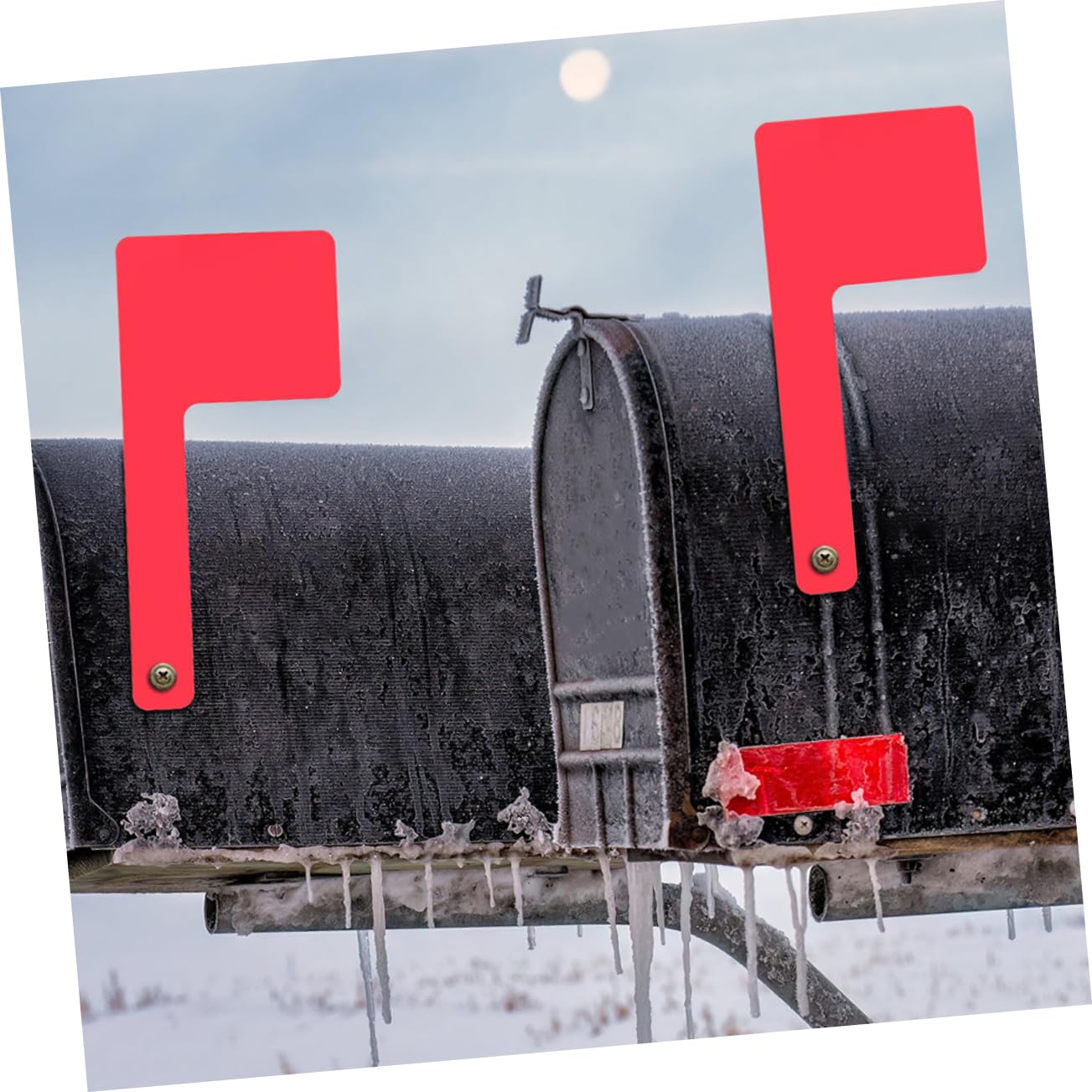 Acryl Briefkastenfahne in Rot mit Glattem Drehmechanismus und Einfacher Installation für Modernen Außenbriefkasten als Ersatzset und Signalflagge