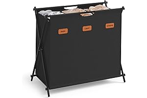 SONGMICS 3-Section Laundry Hamper: Keep Your Laundry Organized and Tidy (35.7 Gal.)