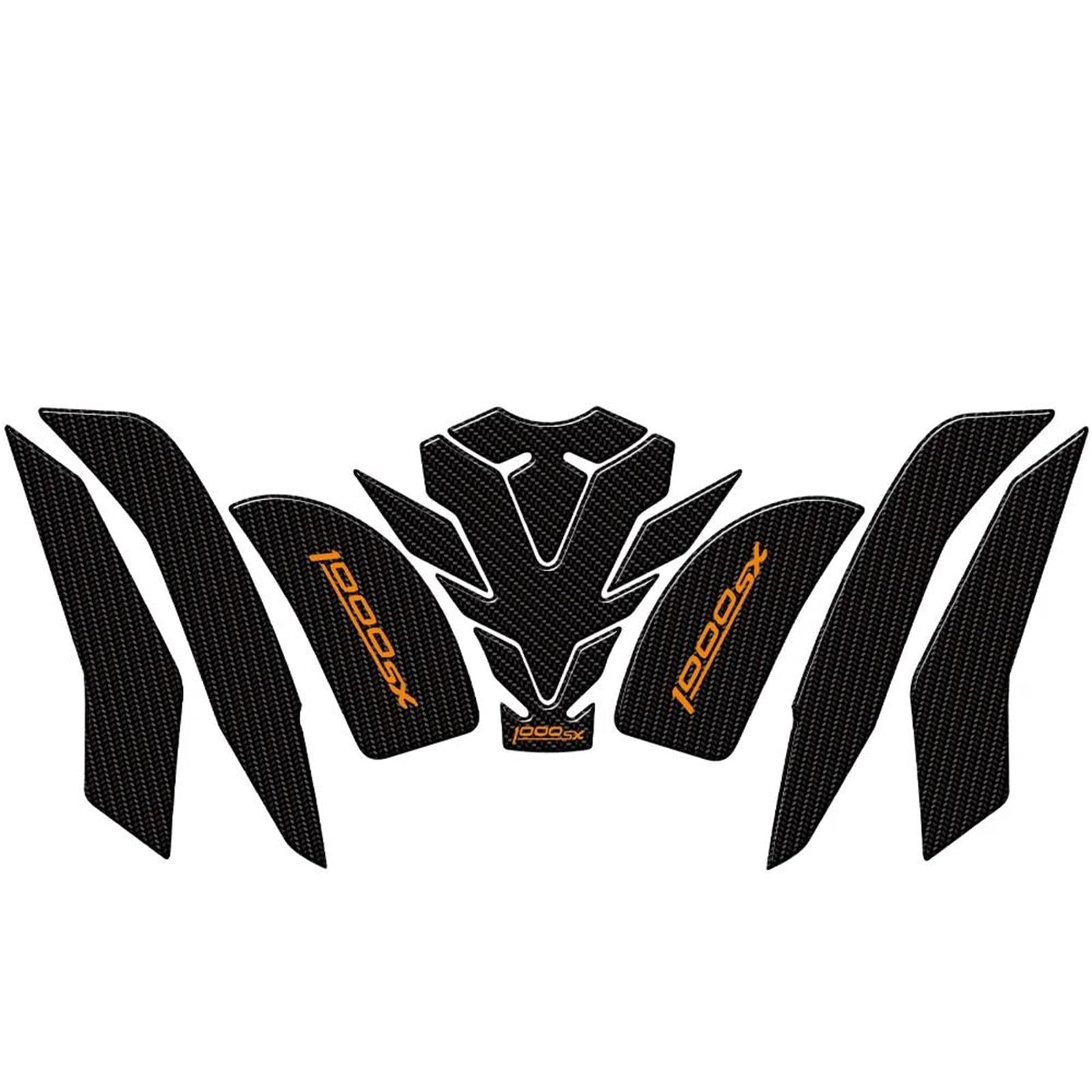 Motorcycle Fuel Tank Side Stickers Decals Fishbone Motorbike Sticker for Kawasaki for Z1000SX 2020 Streetfighter(Color4)