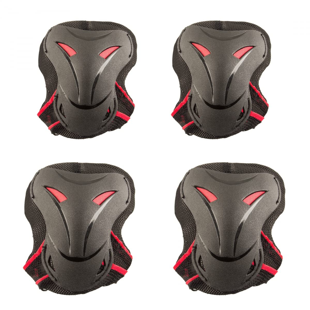 Kidzamo HD Youth Elbow/Knee Pad Set Red/Black Youth MD Unisex