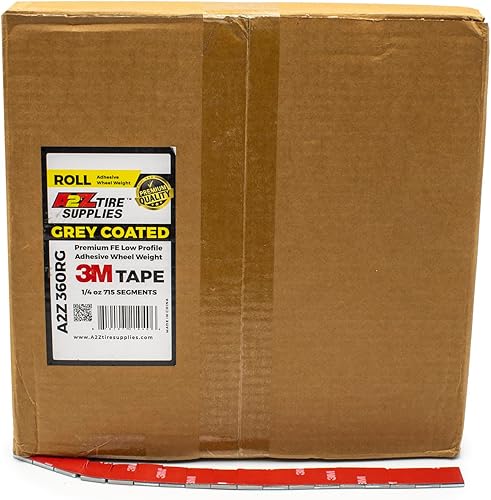 Pesos de rueda adhesivos grises de 0.25 onzas (715 unidades, 11 libras), pesos de rueda de 1/4 oz para autos, camiones, SUV, motocicletas, perfil