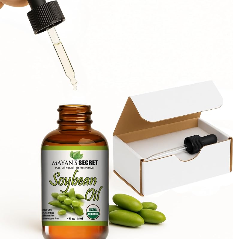 Óleo de soja orgânico Mayan's Secret para cuidados da pele e cabelos, 120 mL