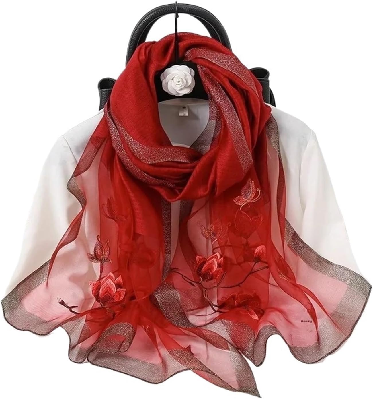 Compatible For Silk Scarf Women's Thin Autumn Style Fashionable Version Spring Winter Versatile Shawl