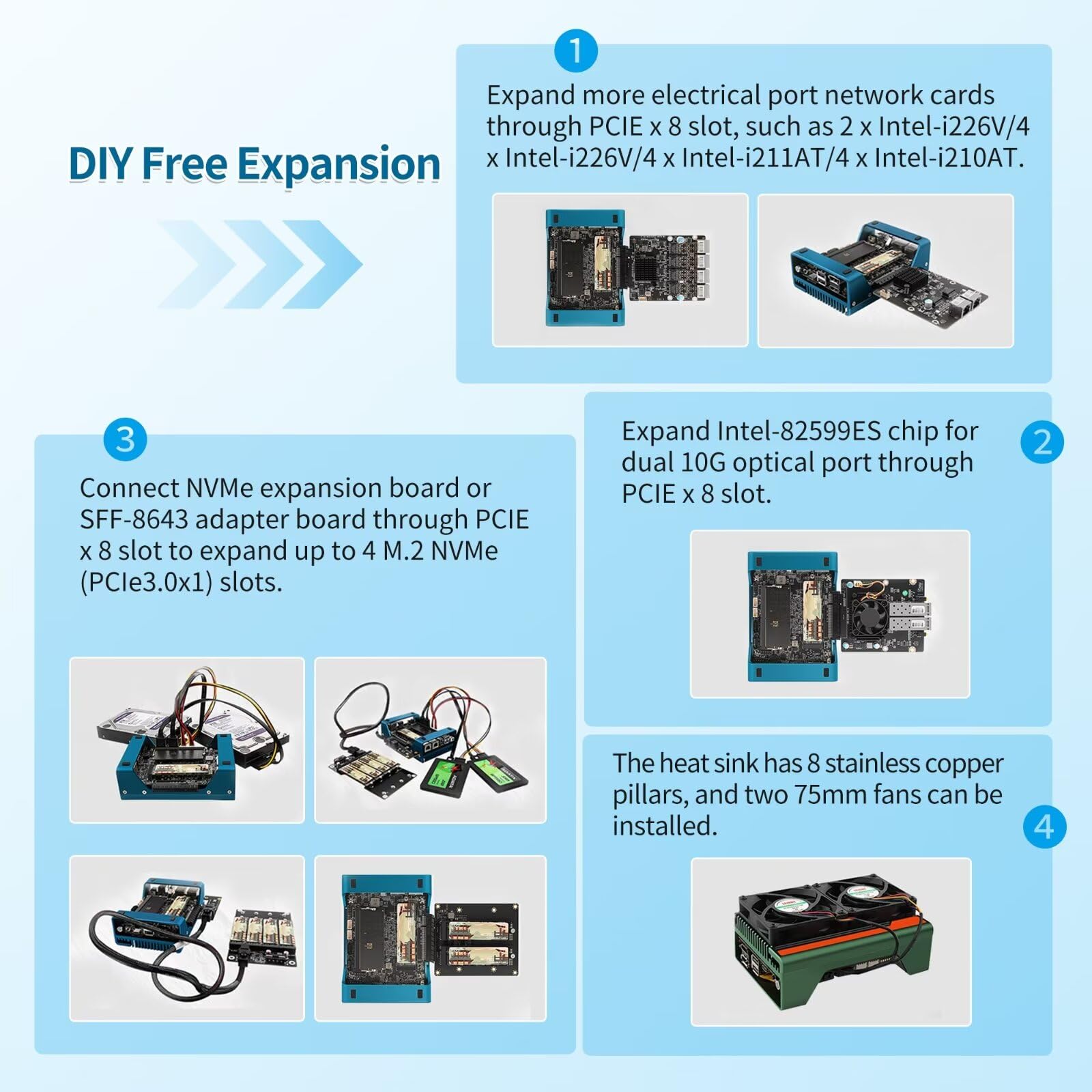 Mini PC Firewall Appliance, 12th Gen N200, Dual i226V 2.5G LAN Desktop Computer, 2HD, Designed for DIY/3D Printing Enthusiasts, Barebone, NO RAM, NO Storage, NO System