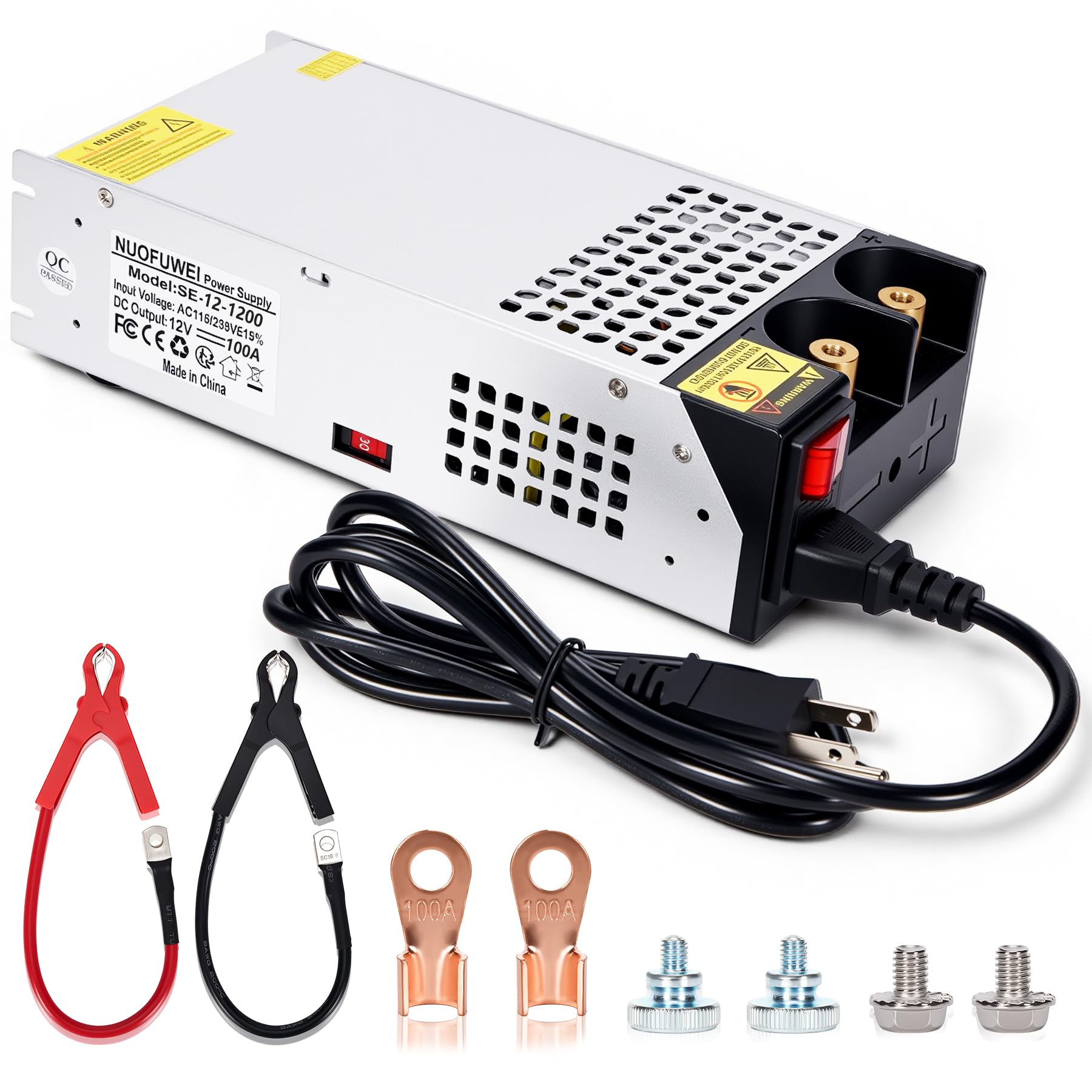 DC 12V 100A 1200W Power Supply 110V AC to 12V DC Converter Power Supply Adapter 12v 100A 1200W Switch Transformer for Motor Pump CCTV Security Camera Car Stereo 3D Printer-image-45
