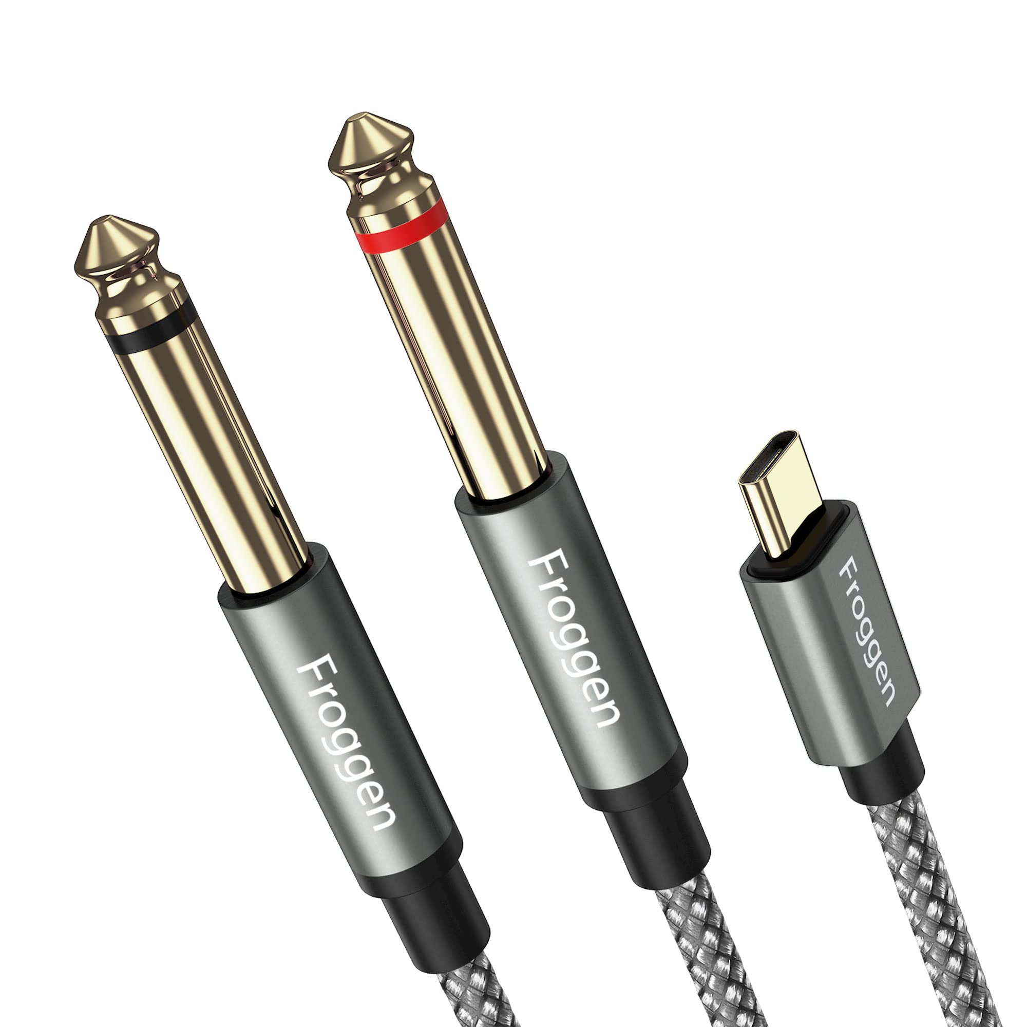 USB C to Dual 6.35mm TRS Stereo Cable, USB C to 1/4 inch Audio Cable