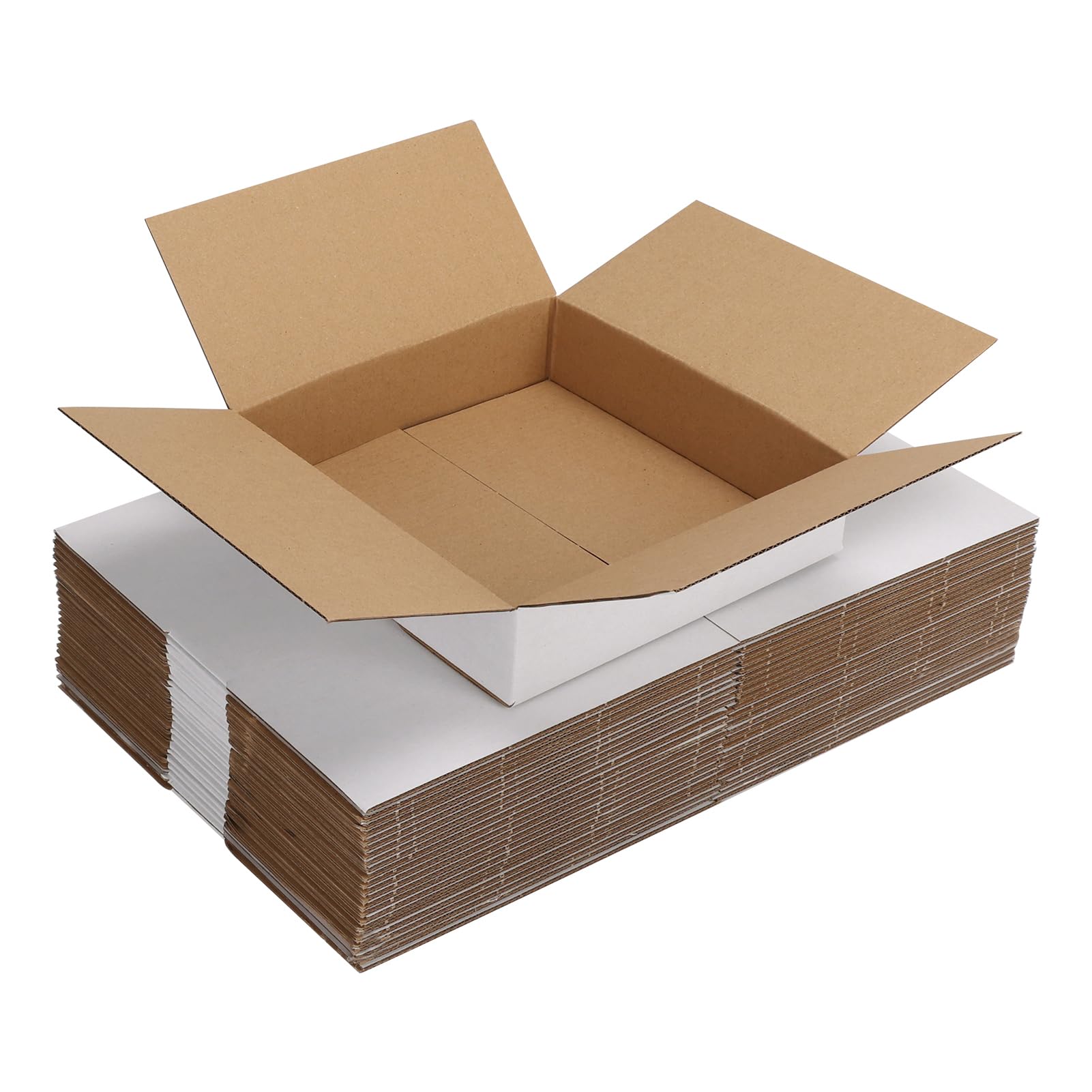 Boîtes d'expédition en carton blanc protégeant vos petits objets 20,3 x 20,3 x 5,1 cm