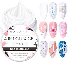 Makartt UV Nail Builder Gel – Solid 4 in 1 Gel 3D Nail Art Nail Builder Nail Builder 15ml Nail Rhinestone Glue Gel for Acrylic Nail Builder Gel Soft UV/LED Lamp Required
