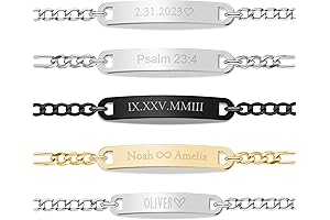 Personalized Sterling Silver/Stainless Steel Bar ID Bracelet: A Timeless Gift for Men