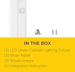GETINLIGHT 12-inch Hardwired Only 3 Color LED Under Cabinet Lighting, Selectable 3000K/4000K/5000K, Dimmable, Matte White Finished, ETL Listed, IN-0201-11-WH-345K