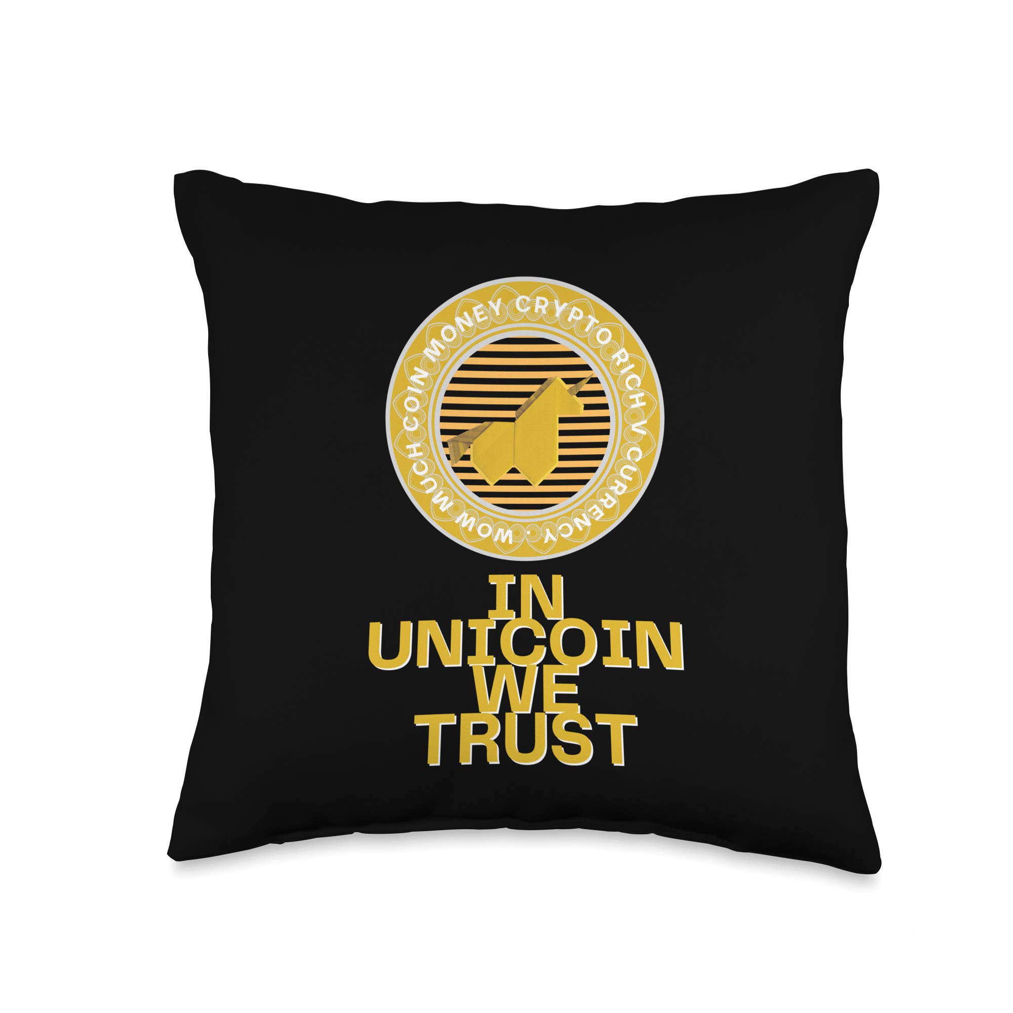 Amazon.com: Funny In Unicoin We Trust- Blockchain Cryptocurrency Throw  Pillow : Home & Kitchen