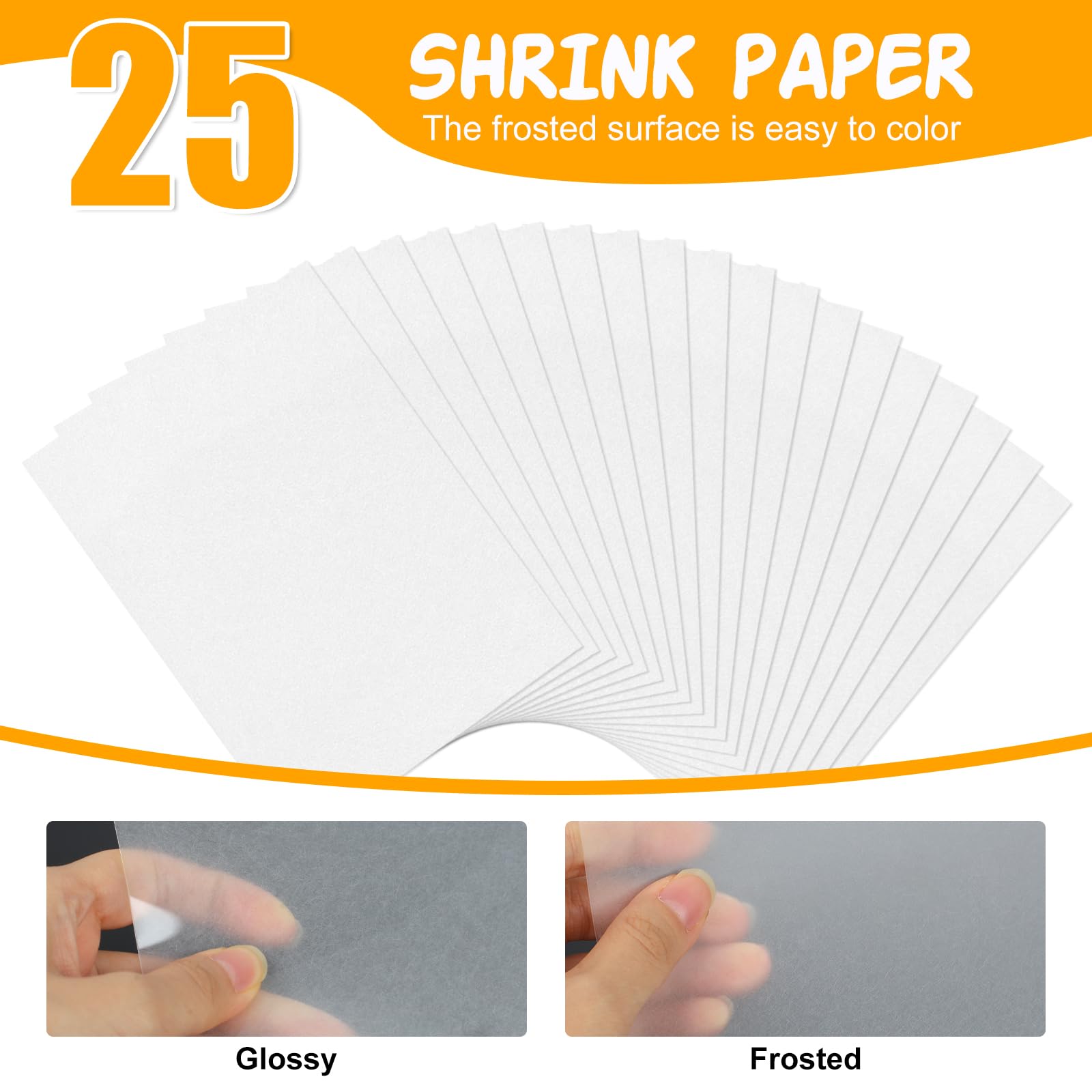 Paper Strink Snapklik.com : 25 Pieces Shrinky Dink Sheets Kit, 7.9 X 5.7-inch Shrink ...