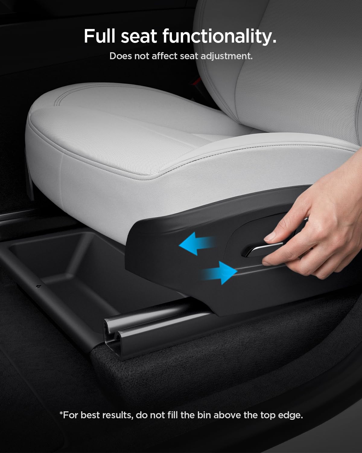 Spigen Tesla Model Y Juniper (Standard/Premium/Performance 2025-2026) [Paquete de 2] Organizador Debajo del Asiento, Compartimento Oculto, Bandeja Oculta, Accesorio Diseñado para Tesla Model Y Juniper