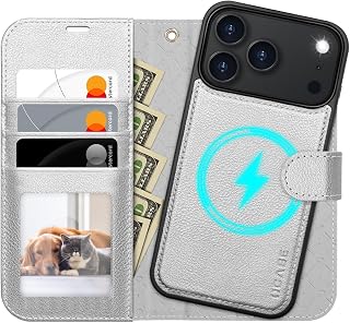 OCASE for iPhone 18 Pro/iPhone 17 Pro Detachable Wallet Case, Silvery