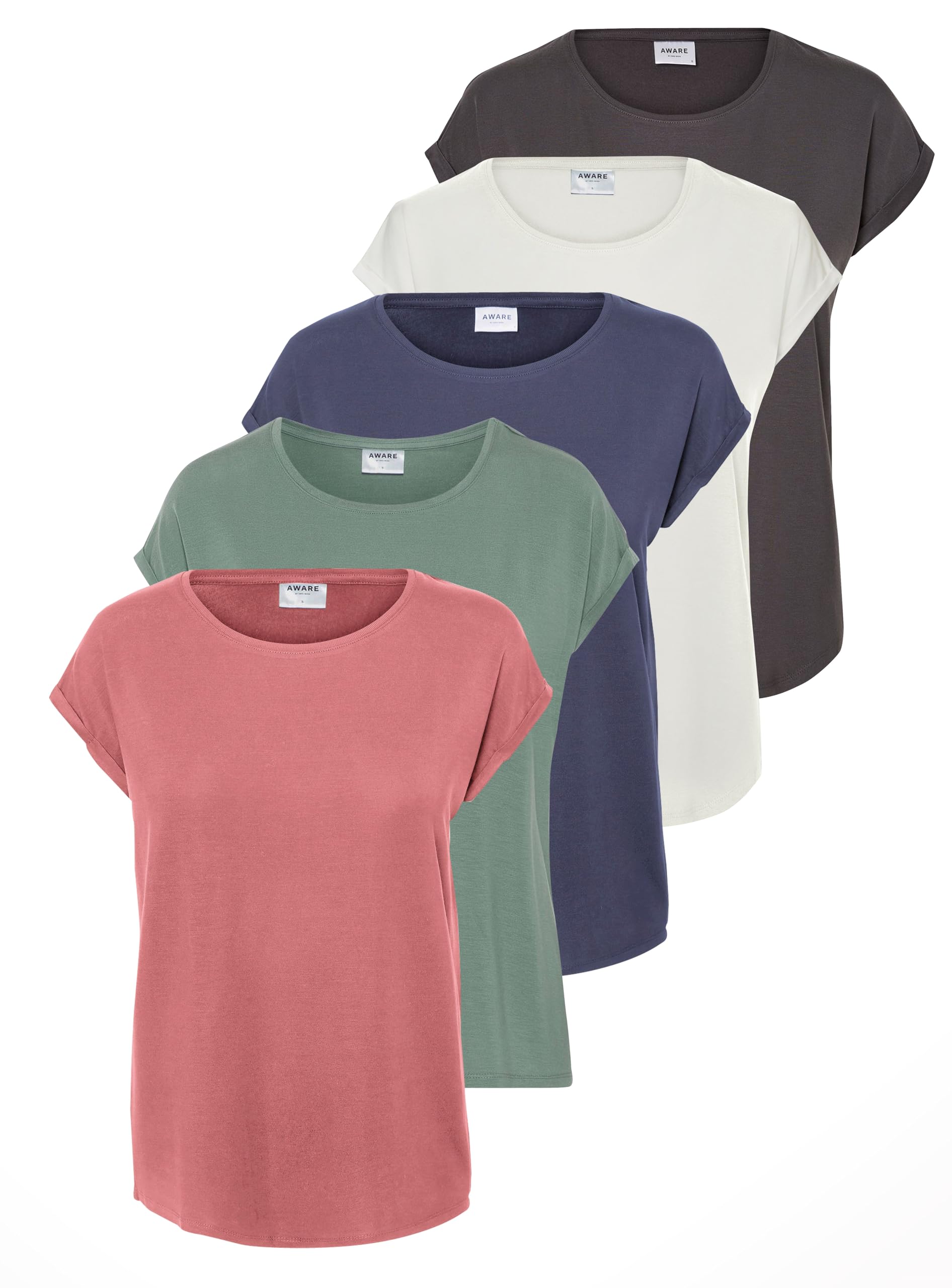VERO MODA Damen Vmmaxi My Soft Ss U-Neck T-Shirt