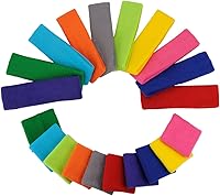 Vista 75 de ONUPGO - Conjunto de diadema y muñequeras deportivas para el sudor, hechas de algodón con bucles, muñequeras, contra humedad Rojo/Blanco/Azul