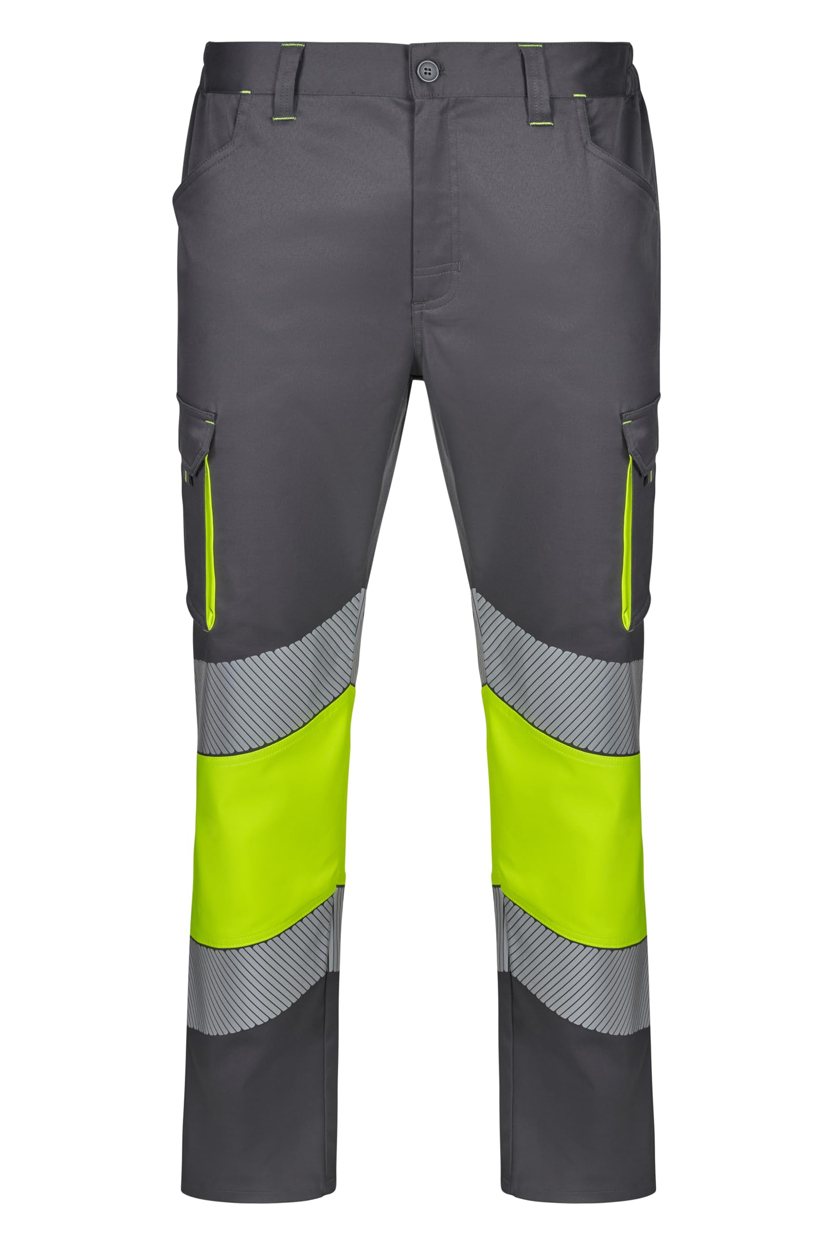 VELILLA Pantalon Stretch Bicolore avec Bande Segmentée d'utilité Professionnelle Mixte