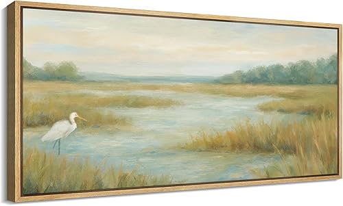 Miniatura 91 de MUDECOR Lienzo enmarcado extra grande para pared, tonos neutros suaves, naturaleza, vida silvestre, antiguo, retro, bellas ilustraciones,