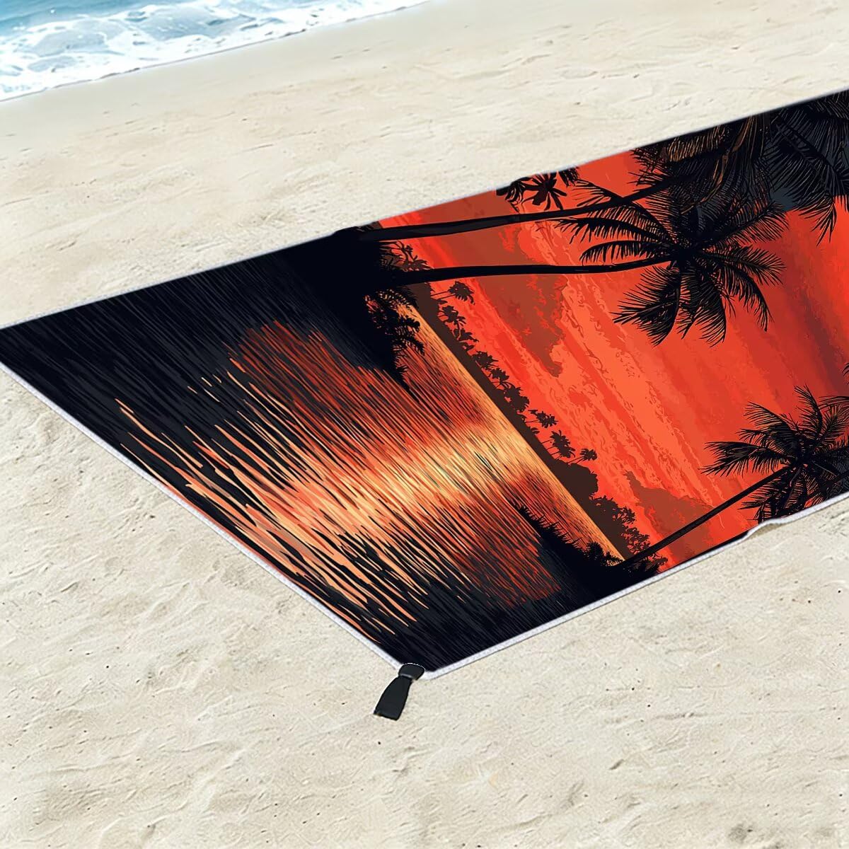 Telo Mare Microfibra, Telo Mare Grande 100x220cm 2 Pezzi, Asciugamano Palestra Donna Asciugatura Rapida, Antisabbia Asciugamano Microfibra, Leggero Asciugamani Palestra per Regalo (Paesaggio) -4378