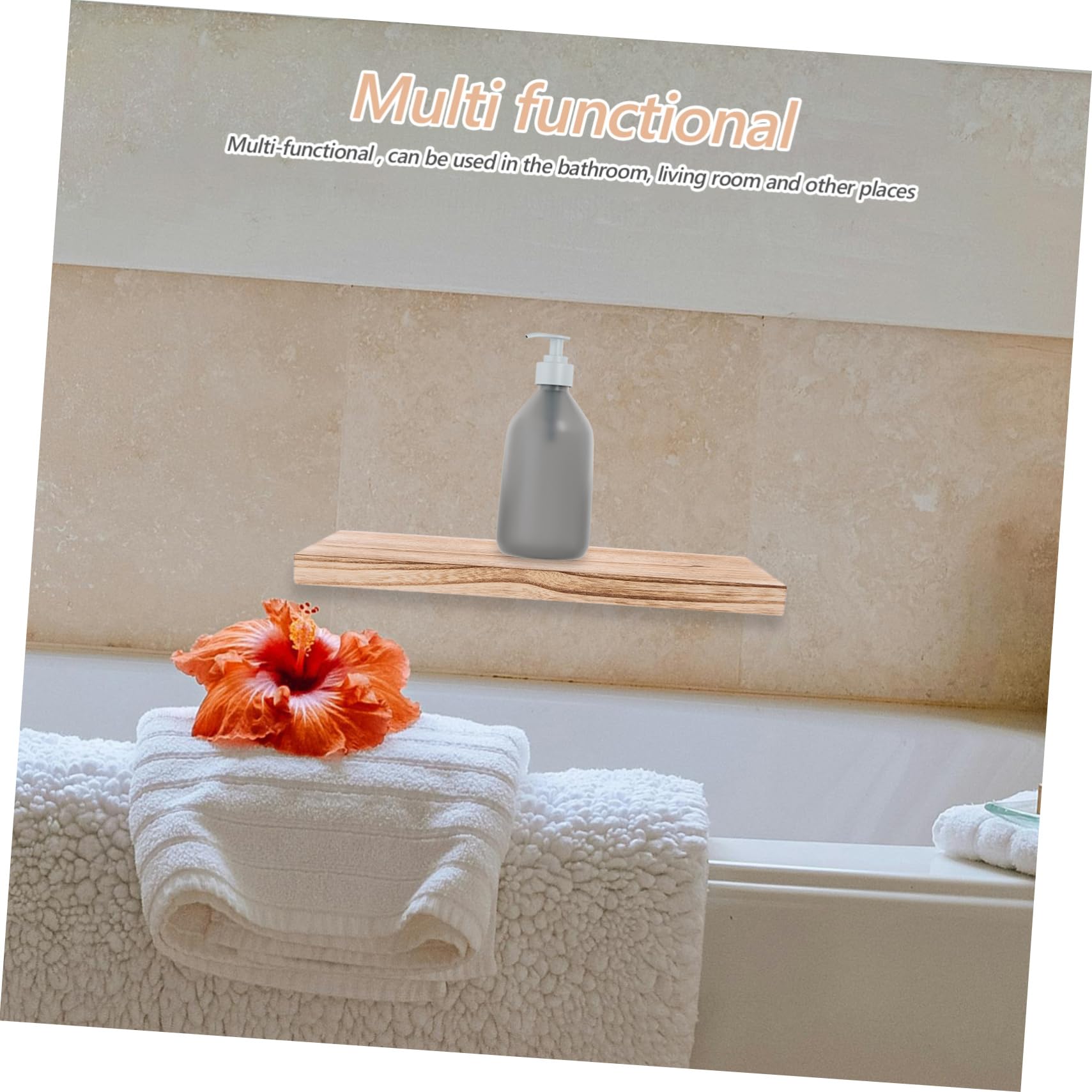 3piezas Estantes Flotantes De Madera Natural Diseño Elegante Almacenamiento Pared para Salón y Cocina De Resistente y Funcional