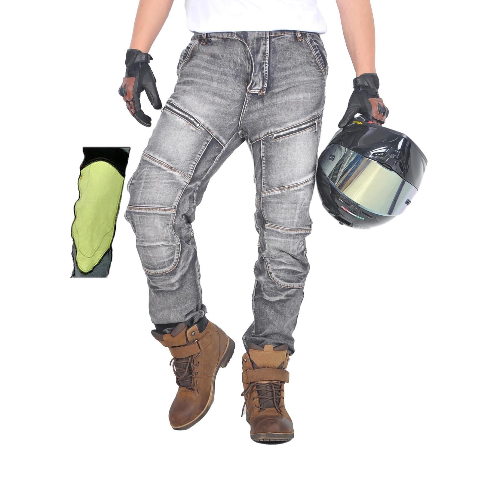 Pantalon Moto Homme, Jean Moto Stretch Confort, Style Urbain 4 Saisons