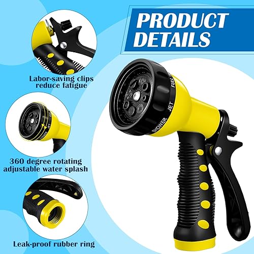 Miniatura 3 de Tanlade Boquilla de manguera ajustable, pulverizador de manguera de jardín, rociador de manguera de alta presión a granel, manguera de agua