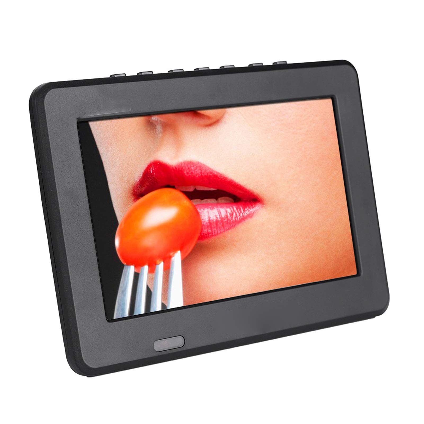 7 Pulgadas TV portátil, LED pequeña Televisión Dos Altavoz TV Digital con 1200 mAh baterías Recargables y Mando a Distancia para cámara, Cocina, Caravana, Coche