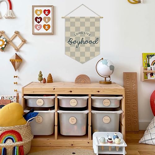 Miniatura 123 de Decoración de pared azul marino para habitación de niños, decoración de pared para dormitorio de niños, decoración de habitación de niños, Azul