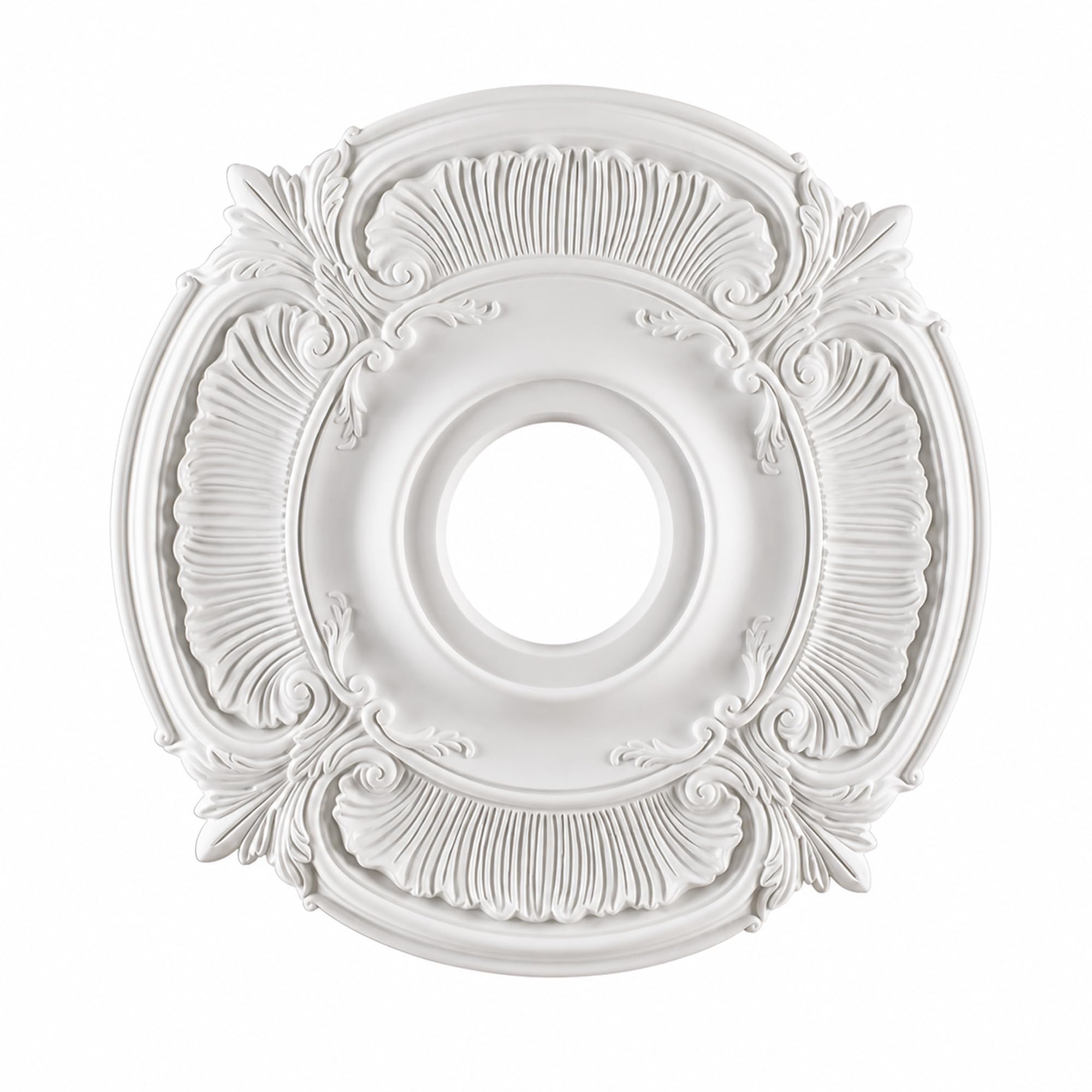 Rosone Lampadario Soffitto,Rosoni in Polistirolo Decorativi,Medaglione da Soffitto,Piastra Rotonda per Ventilatore A Soffitto,Leggero,Stile Europeo,per Casa Soggiorno Ristorante Hotel