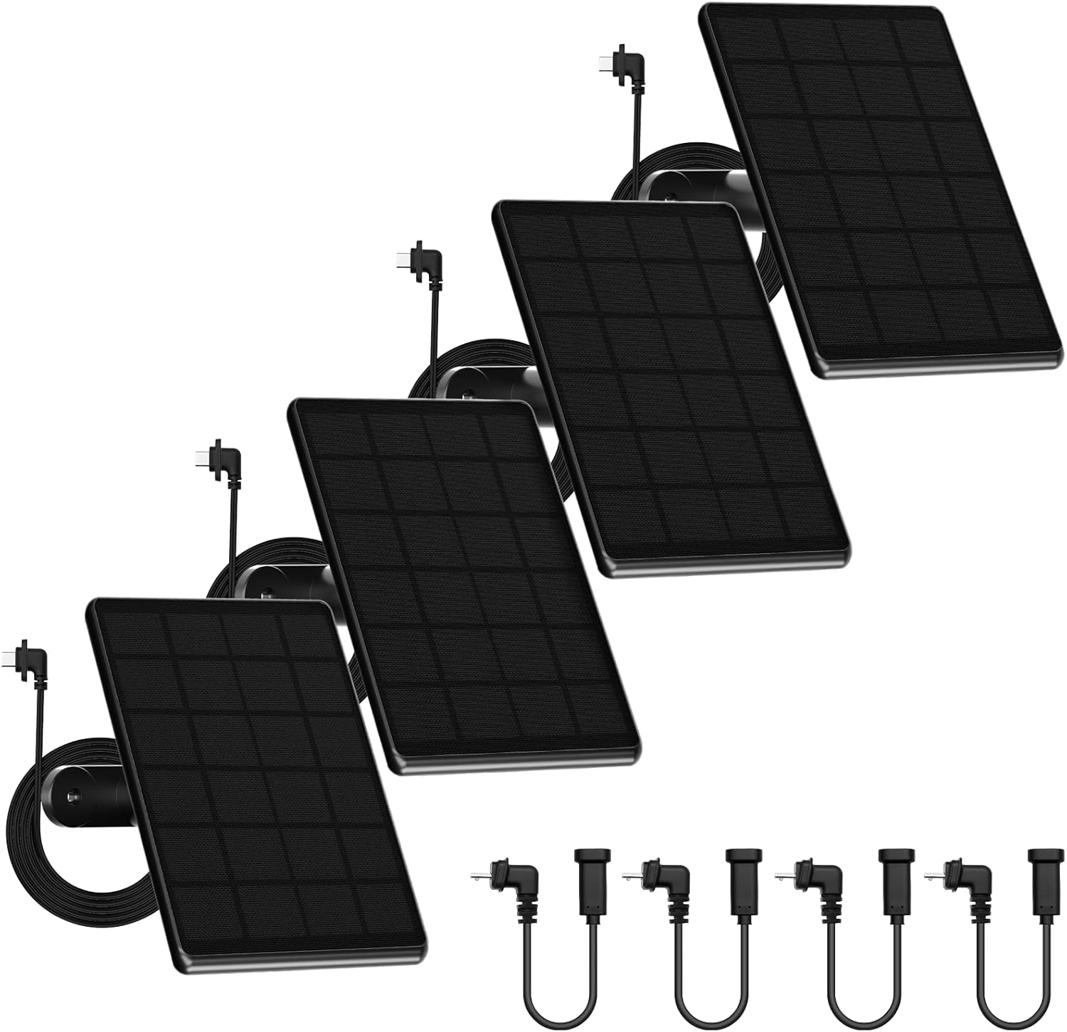 4 Pack 6W Solar Panel for Blink Camera, 2500mAH Panel Compatible with Blink Outdoor 2K+, 4(4th Gen)/(3rd Gen)/XT3,XT2/XT,IP66 Wterproof,Solar Panel with 360° Adjustable Mount, 10Ft Outdoor Power Cable