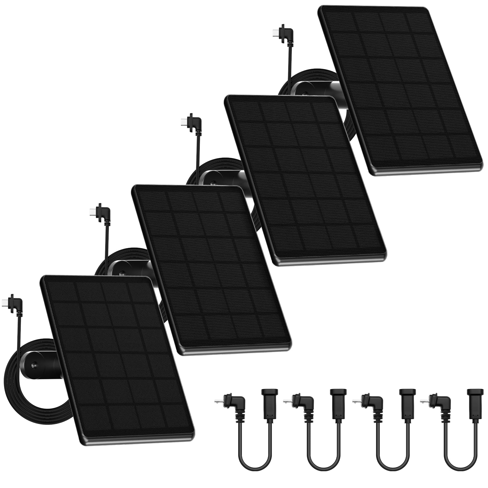Panel słoneczny 6 W do kamery Blink, wysokowydajne monokrystaliczne silikonowe panele słoneczne kompatybilne z Blink Outdoor 2K+, 4 (4. generacji)/(3. generacji)/XT3, XT2/XT, IP66 odporny na działanie