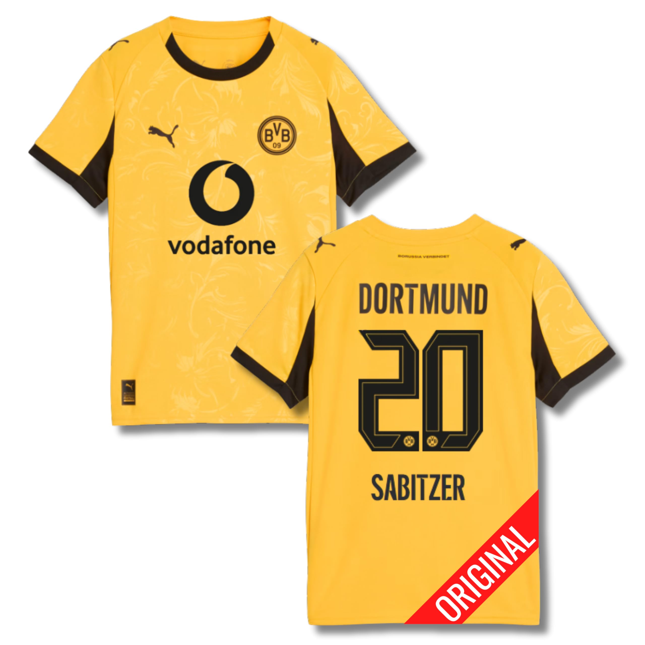 PUMA Original BVB Trikot Kinder [Cup 25/26] Offizielles Borussia Dortmund Trikot [Spieler oder Personalisiert] Sportbekleidung Fussball Geschenke Jungen Mädchen Fußball Fanartikel Kinder