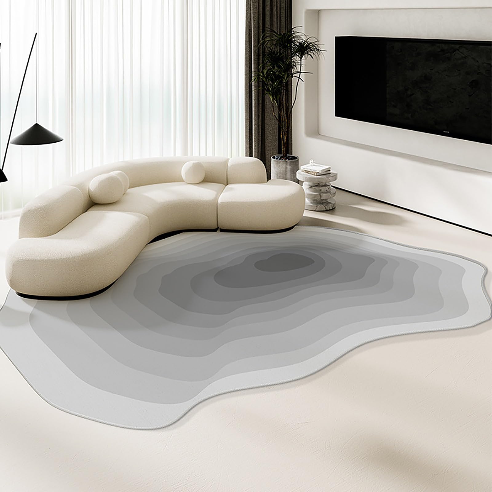 Tapis doux et antidérapant de salon pour pieds nus