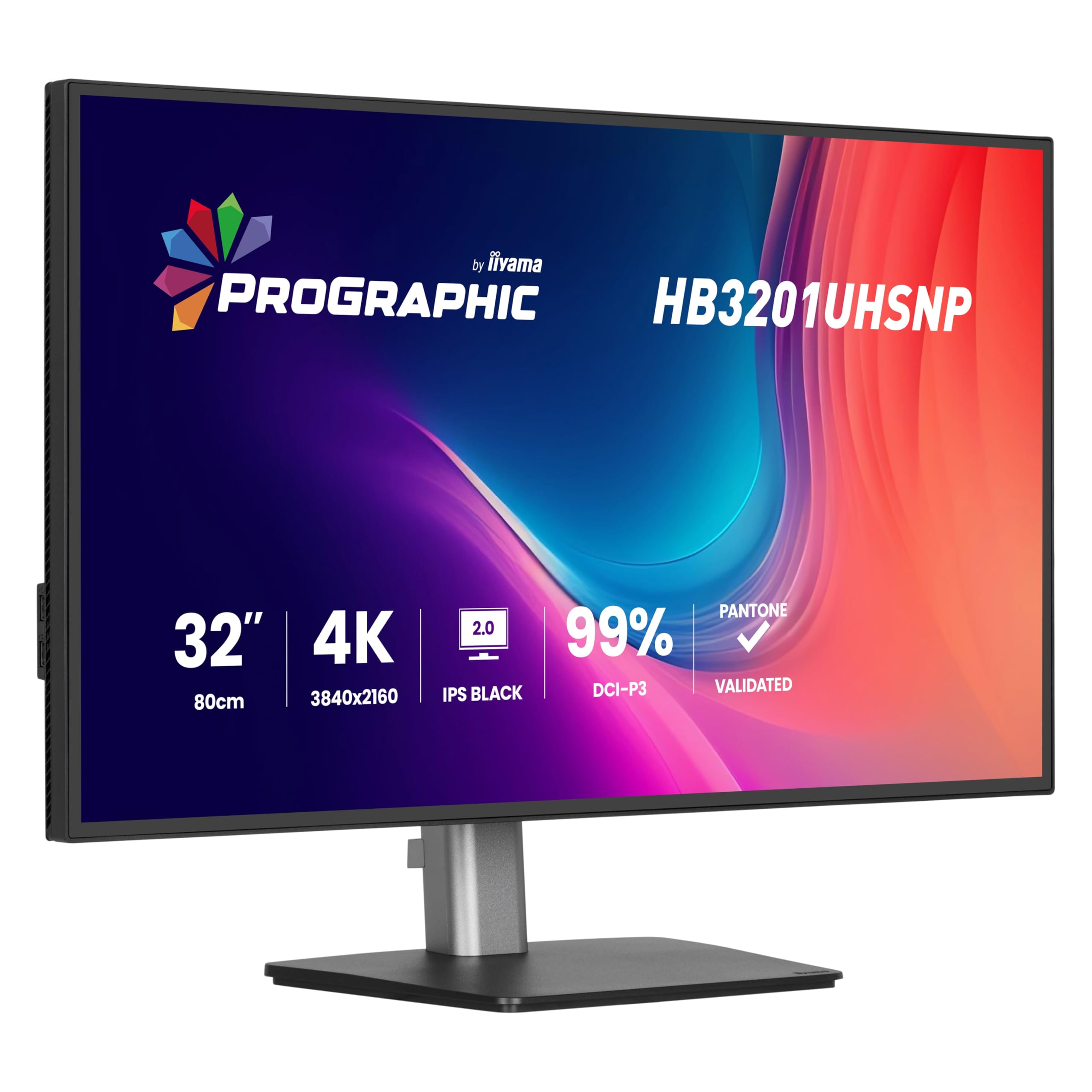 iiyama ProGraphic HB3201UHSNP-B1 32 IPS (DCI-P3 99%, sRGB 100%, Pantone Validated), UHD 3840x2160, 4ms, 1x HDMI, 1x DP, 1 x USB Tipo C 96W PD, DP-Out