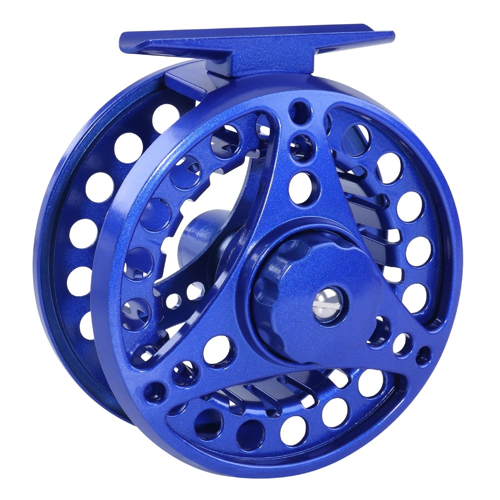 Mulinello,Mulinello Pesca Mulinello da pesca a mosca, corpo in lega di alluminio lavorato CNC, albero principale in acciaio inossidabile, manopola trascinamento antiscivolo, mulinello 5/6(Blue)