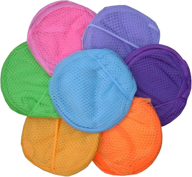 St@llion Assorted Colour Laundry Bag Pop Up Mesh Net Foldable Washing Basket Hamper Cloth Store (1 Pcs)