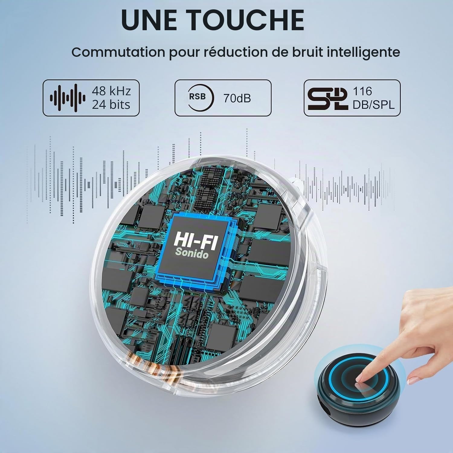 zealsound Micro Cravate sans Fil pour iPhone Android Caméra PC, 2TX + 3RX Mini Microphone avec Réduction de Bruit, 300m & 40H Utilisation, pour Vlog Enregistrement vidéo Streaming Entretien, M9