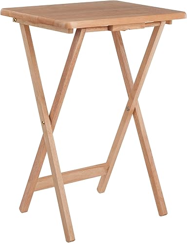 Miniatura 5 de Ergode Wood Alex - Mesas de aperitivos de 2 piezas, plegables, estables y convenientes. Perfectas para fiestas, comidas y trabajo. Acabado de laca