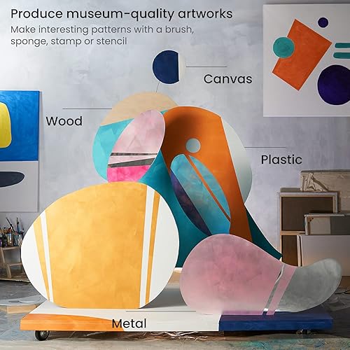 Miniatura 5 de Arteza Juego de 14 pinturas acrílicas nacaradas, botellas de 2 onzas líquidas, pintura de perlas de secado rápido, suministros de arte para pintar