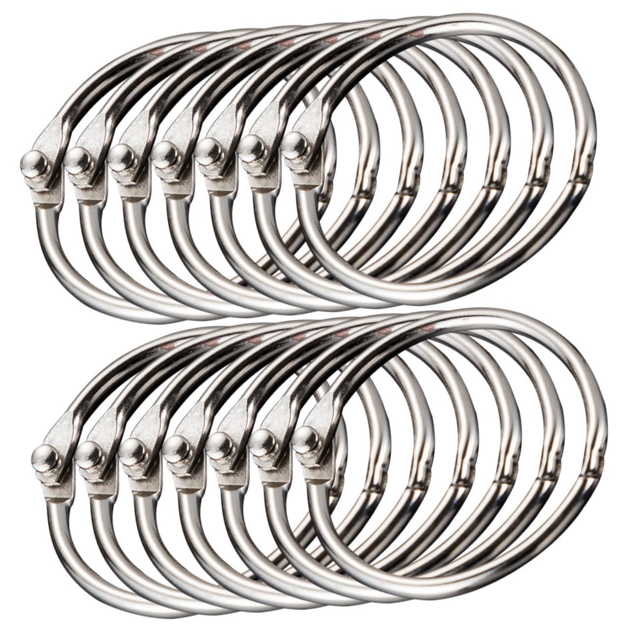Abaodam 150pièces Anneaux Métalliques De Liaison Anneaux De Reliure Ronds pour Clés Et Albums Accessoires De Bureau Pratiques