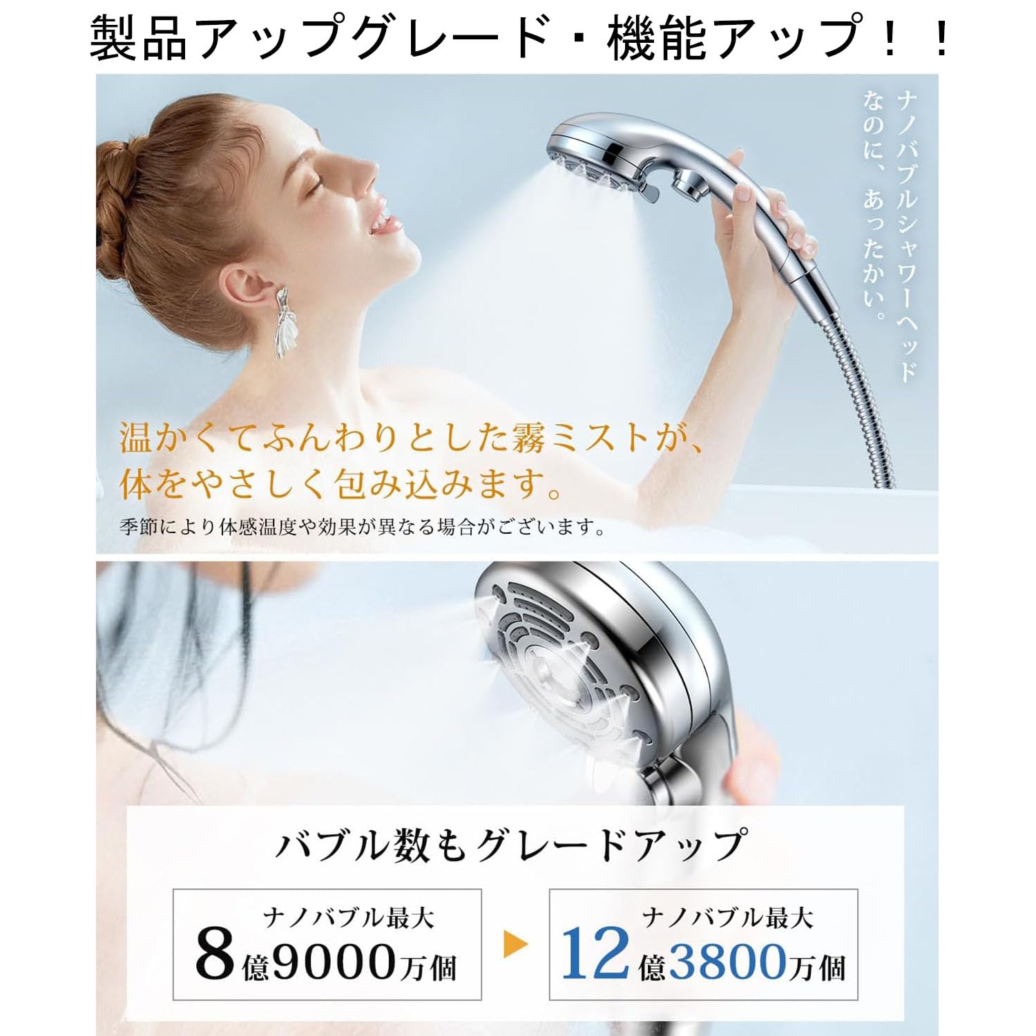 Amazon.co.jp: シャワーヘッド 6段階水流・肌奥までに浸透超微細泡・高 
