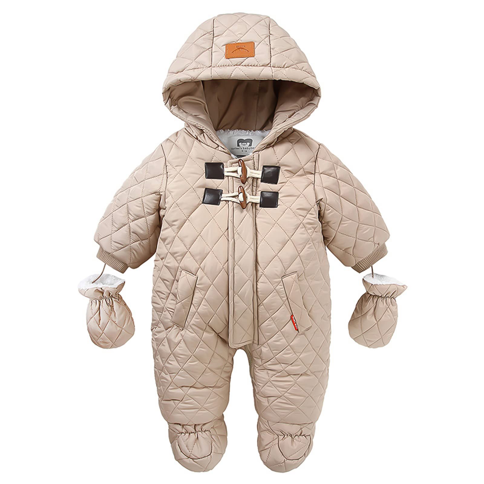 IBOBOOM Baby Snowsuit Girls Infant Winter Clothes Jacket Newborn Snow Suit 9-12 Months