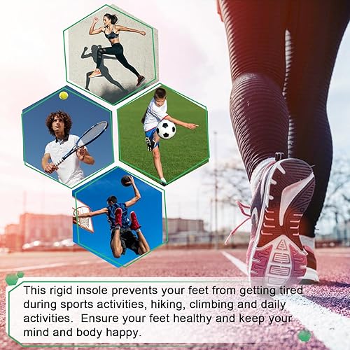 Miniatura 3 de Plantilla de fibra de carbono, Morton's Extension Orthotic, 1 par de insertos ortopédicos rígidos para zapatos ortopédicos para dedos del pie,