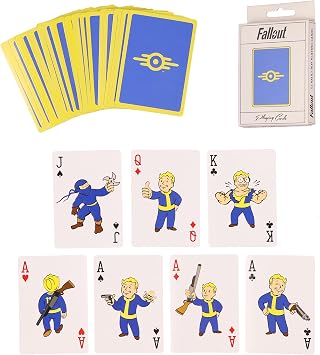 JUST FUNKY Fallout Vault Boy Playing Cards Vault-Tec Corporation Design 52 Count Deck